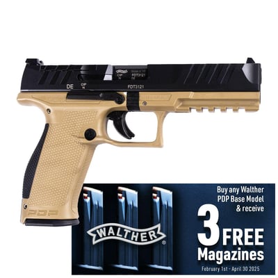 Walther PDP Fullsize 5inch 9mm Tan Frame - $465.93 