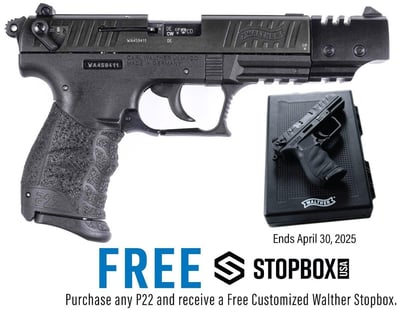 Walther P22 22LR Target 5" 10 Rnd Black - $239.99 