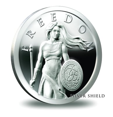 2014 1 oz Silver Shield Standing Freedom Silver Proof - $47.70 (Free S/H over $99)