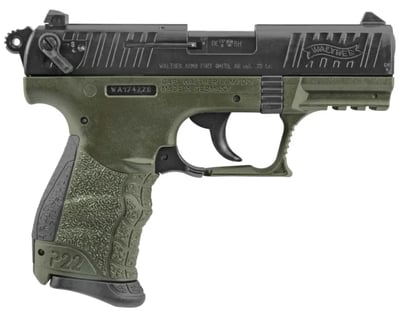 Walther P22 Military .22 LR 3.42" Barrel 10rd Pistol, OD Green - $259.95 (Email Price)