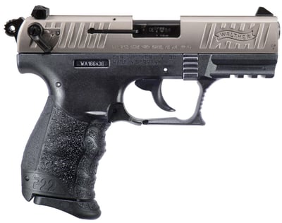 Walther P22 QD .22 LR 3.42" 10rd Pistol, Interchangeable Backstrap Grip, Black Frame, Nickel Slide - $234.99 + FREE Shipping