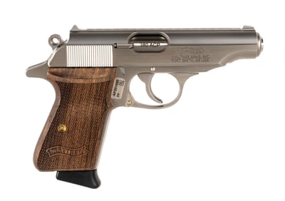 Walther PP 380 ACP 3.9" 7rd, Stainless, Walnut Grips, 2 Mags, Hard Case - $749.99 