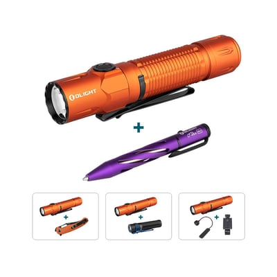 Warrior 3S Orange Tactical Flashlight Bundle (various combinations) from $90.99 (Free S/H over $49)