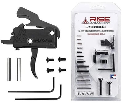 Rise Armament RAVE 140 Drop-in Trigger + LPK - Curved - $124.95 