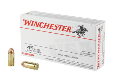 Winchester Ammo Target 45 ACP 230Gr FMJ 50 Rounds - $19.99 (FREE Shipping on Firearms)