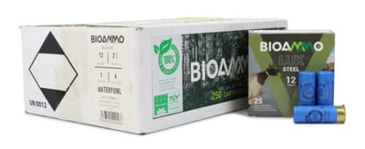 Winchester BioAmmo Lux Steel 12 Gauge 2.75" 1 oz 4 Shot 250 Rounds - $67.44 