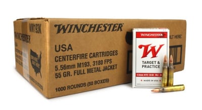 Winchester Lake City 5.56 55Gr M193 FMJ 1000 Rounds - $415.33 after code "TAKE5P" 