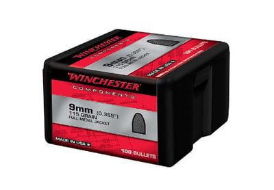 Winchester Reloading Bullets 9mm 115 Grain Full Metal Jacket 1000 Rounds - $110 (Free S/H)