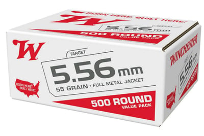 Winchester USA 5.56 NATO Ammunition 55 Grain FMJ 1000 Rounds - $445 