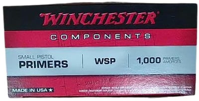 Winchester Small Pistol Primers #1-1/2 5000 Piece - $249.99 (Free Shipping on $100+ Orders)