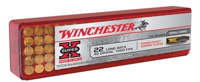 Winchester Super X Power-Point 22LR 40 Grain 100rd Box - $9.95