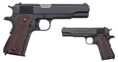 Thompson 1911 Matte Black Single 45 ACP 5.0" 7+1 Brown Checkered Grp Blk - $518.99  ($7.99 Shipping On Firearms)