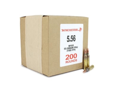 Winchester Lake City USA 5.56 55 Gr M193 FMJ (200 Round Box) - $94.99 w/code "C9AK7P" 