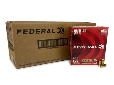 Federal Champion Training 9mm 115 Gr FMJ - 1000 Rounds - $206.53 after Code: BF8 