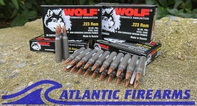 Wolf .223 AR15 Rifle Ammo 1000 Round Case - $429