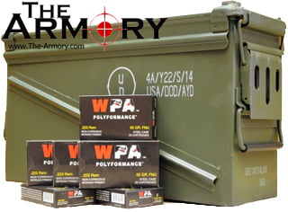 223 Remington (5.56x45mm) 55 gr FMJ Wolf Gold Ammo Case (1000rds IN A PA120 AMMO  CAN)