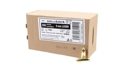 Sellier & Bellot SELLIER & BELLOT 9MM 124GR FMJ - 250 BOX - $87.69 **FREE SHIPPING OVER $50 11/12/21 - 11/28/21 CODE-BLACKFRIDAY5021 