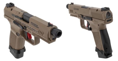 Century Arms TP9 Elite Combat 9mm 4.73″ Threaded Barrel, 1-15 & 1-18 RD Mag, Desert Tan - $599.99 