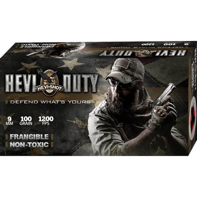 Hevi-Shot Hevi Duty 9mm 100gr Frangible (Box/50) - $15.88