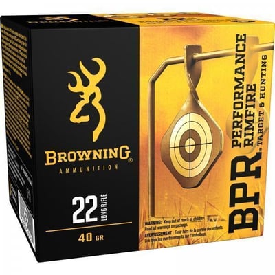 Browning BPR 22LR Ammunition 40 gr LRN Blackened (Box/400) - $29.71 (Free S/H over $25)
