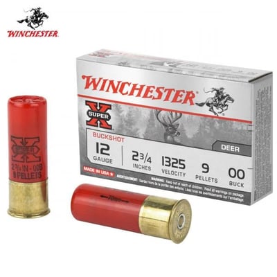 Winchester Super-X 12ga: 2.75" 00 Buckshot (Box/5) - $5.59 (Free S/H over $25)