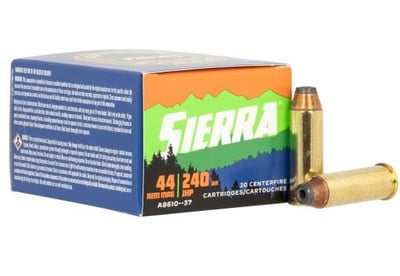 Sierra Outdoor Master .44 Rem Mag Ammo 240 gr JHP 20rds - $12.99 
