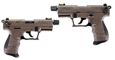 Walther P22Q .22lr 3.42" Tactical Full FDE with Adapter 10 round 2 Magazines - $311 (Free Shipping over $250)