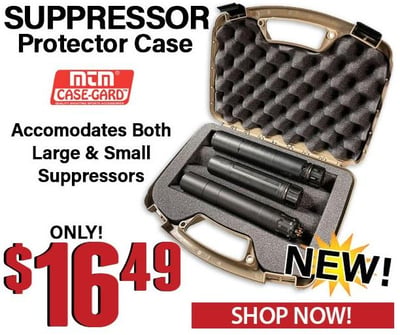 MTM Suppressor Protector Case Dark Earth - $16.49