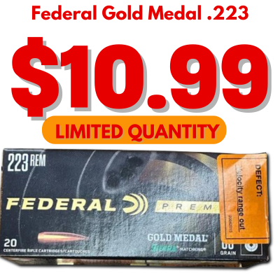Federal Gold Medal Sierra MatchKing 223 Rem 69 Grain *FACTORY SECONDS* - $10.99 