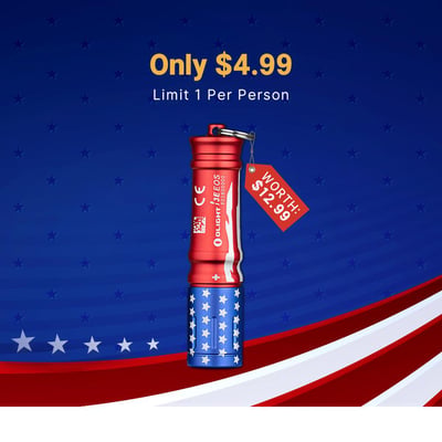 Memorial Day Special Deal Olight i3E EOS Stars & Stripes - $4.99 (Free S/H over $49)