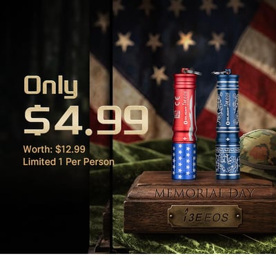 Memorial Day Special Deal Olight i3E EOS - $9.49 shipped w/code "GDOLIGHT10" (Free S/H over $49)