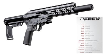 POF Rebel M-LOK 22 LR 8" Black Modern Sporting Pistol 10+1 Rounds - $529.99  (Free S/H over $49)