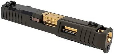 Zaffiri Precision ZPS.B Comp'd Glock 19 Gen 3 Upper, RMR Cut, Gold TiN Barrel, Black Slide - $250 