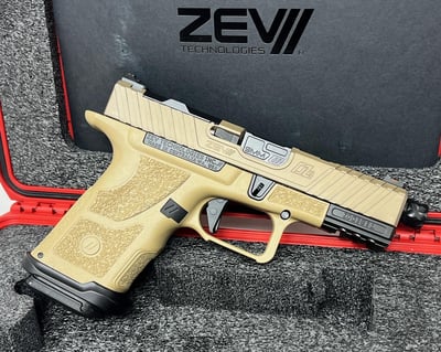 ZEV OZ9C Combat Threaded Barrel, FDE Frame, Custom Slide, 9mm - $1099 