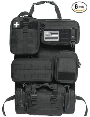 Katadem 6 Pack Tactical Molle Car Seat Back Organizer with 5 Detachable Molle Pouch - $33.59 + FREE Shipping