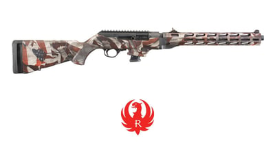 Ruger 19127 PC Carbine 9mm Luger 16.12" 10+1 American Flag Camo - $627.50 