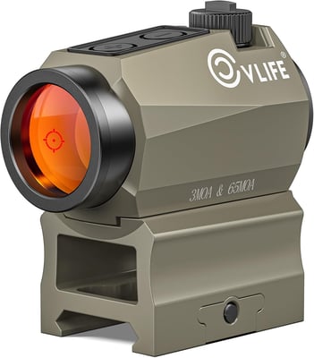 CVLIFE Multiple Reticle Red Dot Motion Awake 1x20mm with Absolute Co-Witness Riser and Low Mount for 21mm Picatinny, IPX7 Waterproof & Fogproof, 50,000H Runtime - $58.5 w/code "9GATKLIT" + FREE Shipping