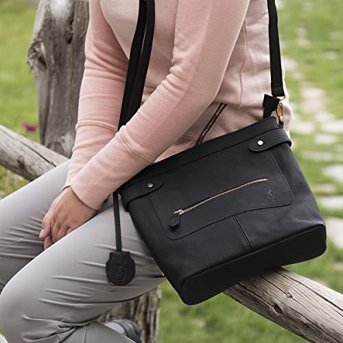 Browning Women's Concealed Carry Purse, Premium Holstered Handbag with Safety Locking Option, Catrina (Charcoal), One Size - $59.99 (Free S/H over $25)