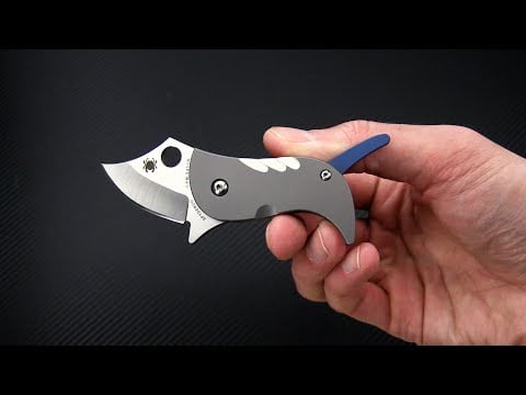 Spyderco Pochi Folding Knife with Stainless Steel Blade with Titanium Handle PlainEdge - $189 (Free S/H over $25)