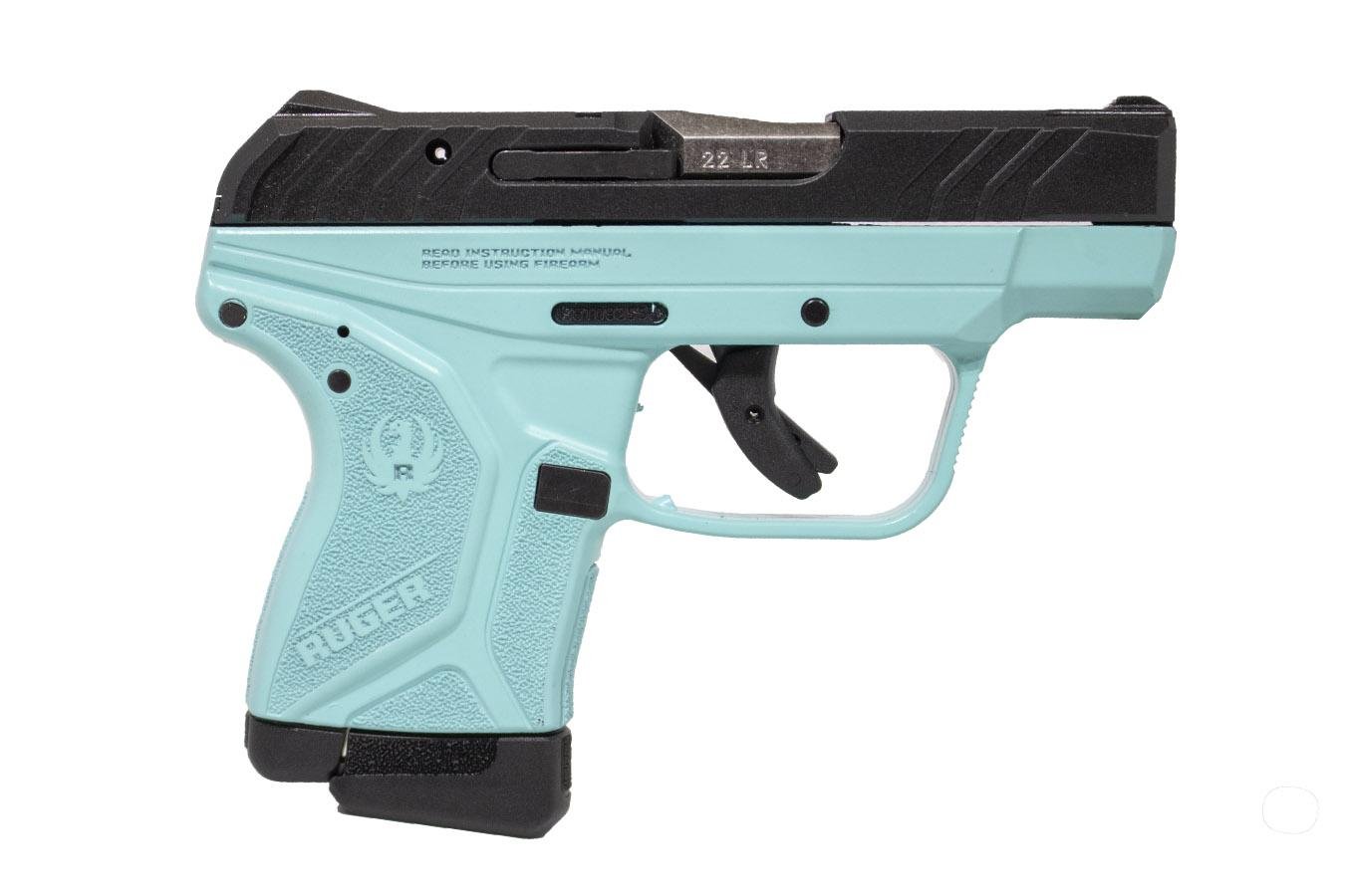 Ruger LCP II Lite Rack 22LR Rimfire Pistol with Turquoise Frame and Black Slide - $314.67