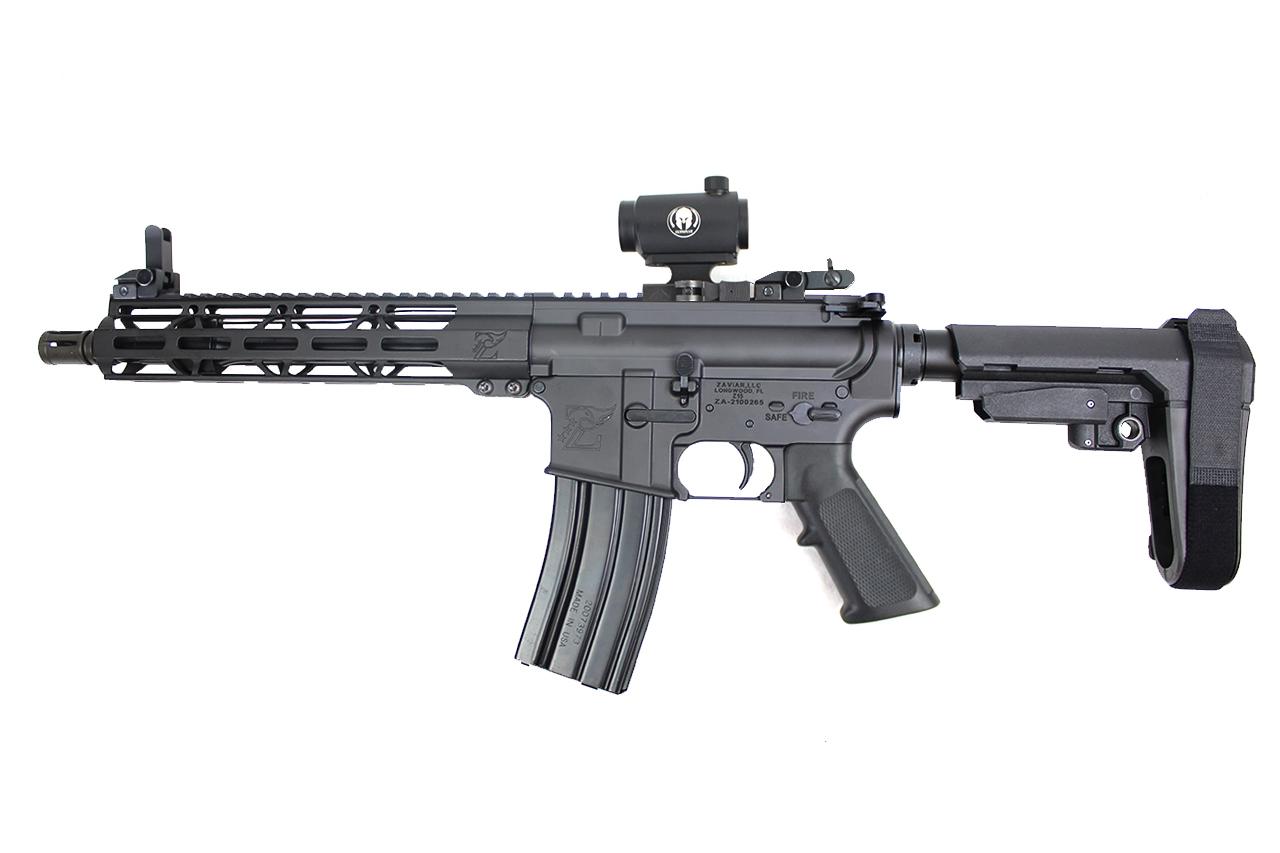 5.56 Nato 'Operator Series' 10.5" Nitride Complete Pistol / 1:7 Twist / 10" MLOK Handguard / SBA3 Brace / Red Dot Optic - $725.99