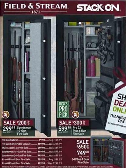 field & stream and stack-on gun safes @ dick's sporting goods