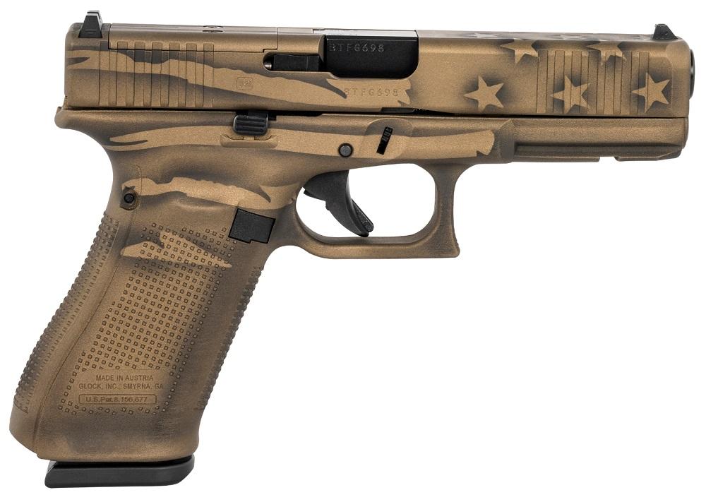 Glock G22 Gen 5 MOS Black/Coyote Battle Flag Cerakote .40 SW 4.49" Barrel 15-Rounds with Case - $641.99 ($7.99 S/H on Firearms)
