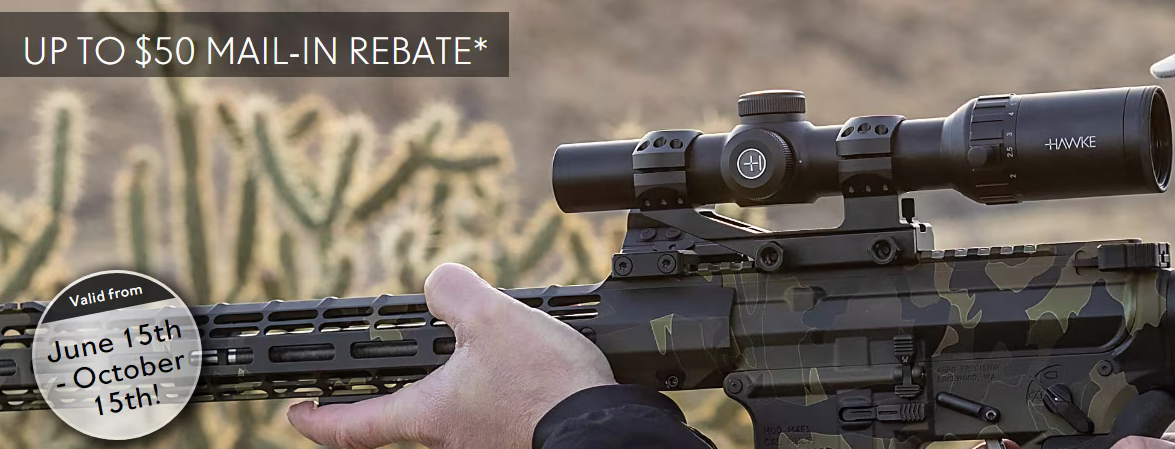 Hawke Sport Optics Rifle Scope Rebate Up To 50 Mail In Rebate On 