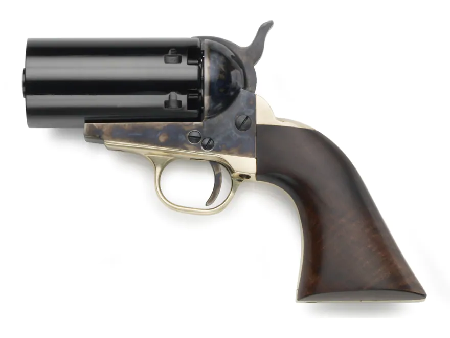 Pietta 1851 Navy Pepperbox Black Powder Revolver 36 Caliber Case Hardened Steel Frame - $235.6 + Free Cleaning Product 