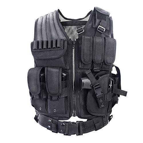 YAKEDA Tactical Vest + 6 Protective Pads-TacticalXmen