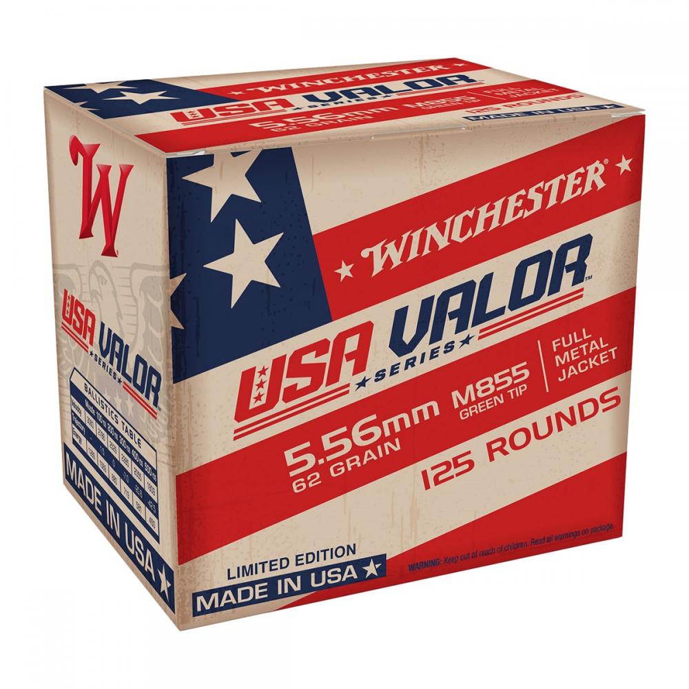 Winchester USA Valor 5.56mm 62Gr 125 Rnd - $84.99