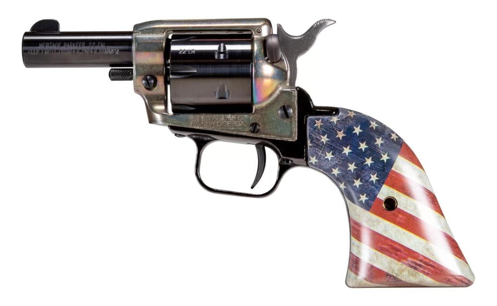 HERITAGE MANUFACTURING Barkeep 22LR 2" Blued 6rd US Flag Grip - $161.99 ($141.99 after $20 MIR) (Free S/H on Firearms)
