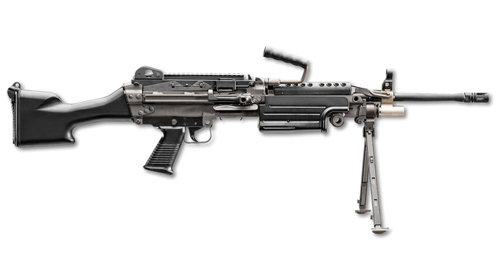 FNH M249S 5.56mm Black Semi-Automatic Belt-Fed Rifle (M249 SAW Replica) - $8888.88