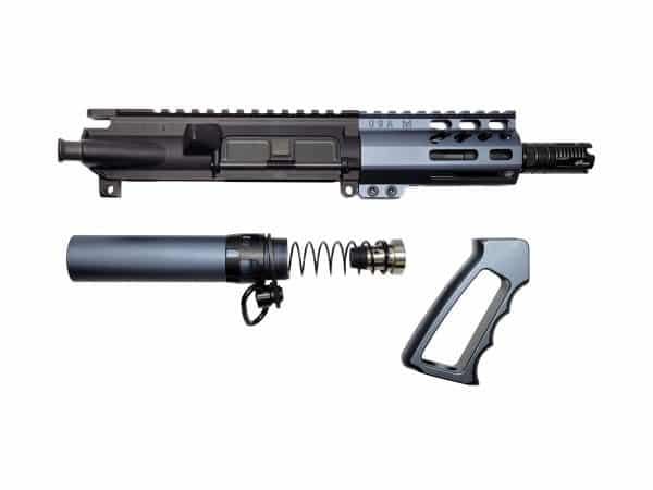 AR-15 5.56 Micro Pistol Upper Kit 5.5" Barrel with M-LOK (Anodized Grey) - Veriforce Tactical - $699.95